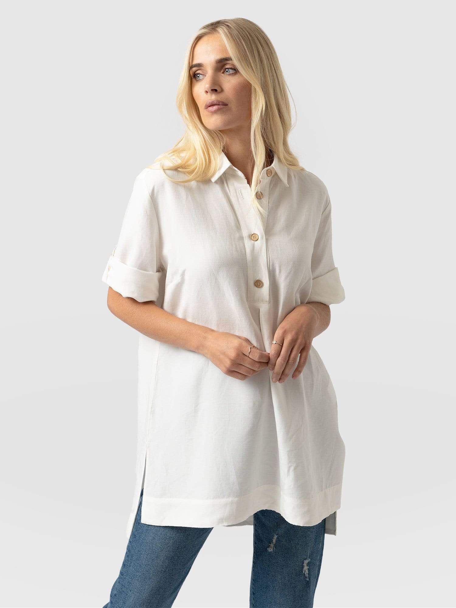 Weekend Shirt White - Women's Shirts | Saint + Sofia® EU